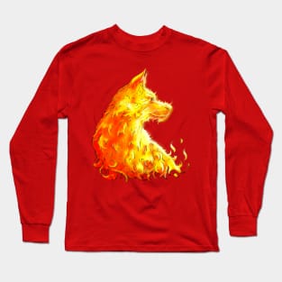 flame dog Long Sleeve T-Shirt